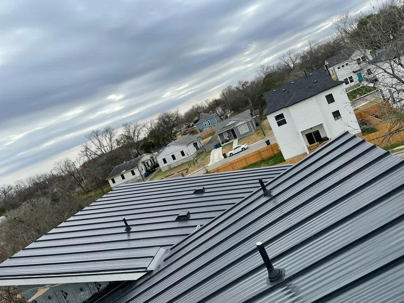 Standing seam metal roof panels with vents for Skylight Repair in Hapeville